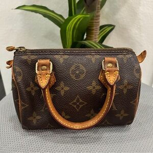 Authentic LOUIS VUITTON Monogram Mini Sac HL Speedy-preowned